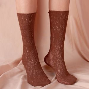 Lola Lace Sock | Brown